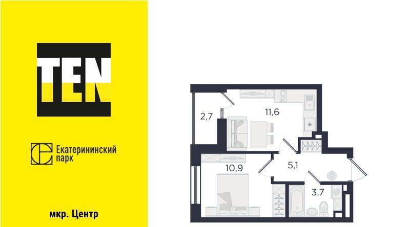 квартира г Екатеринбург Динамо ул Азина 3/3 фото 1