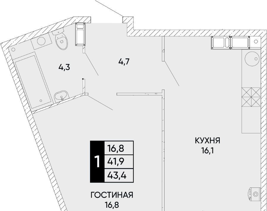 квартира г Ростов-на-Дону р-н Кировский ЖК Левобережье фото 1