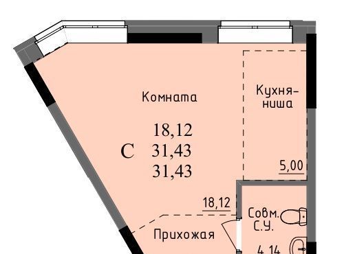 квартира г Ижевск р-н Первомайский проезд Ключевой 23а Поселок фото 1