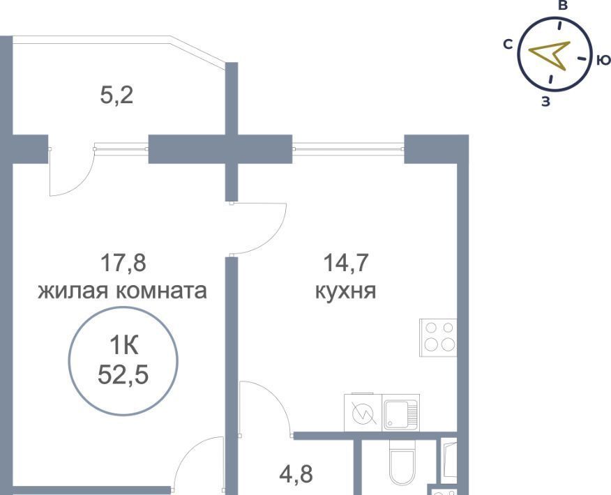 квартира г Сургут пос Гидростроитель ул Монтажников 7 фото 1