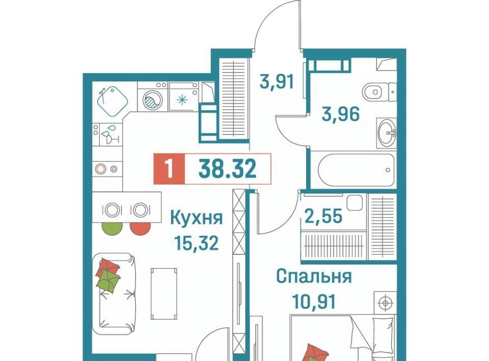 квартира р-н Всеволожский г Мурино ЖК «Графика» Девяткино фото 1