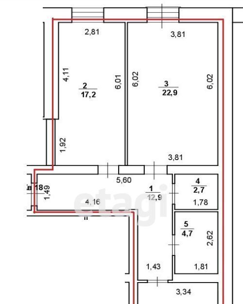 квартира г Кострома ул Свердлова 35к/3 фото 27