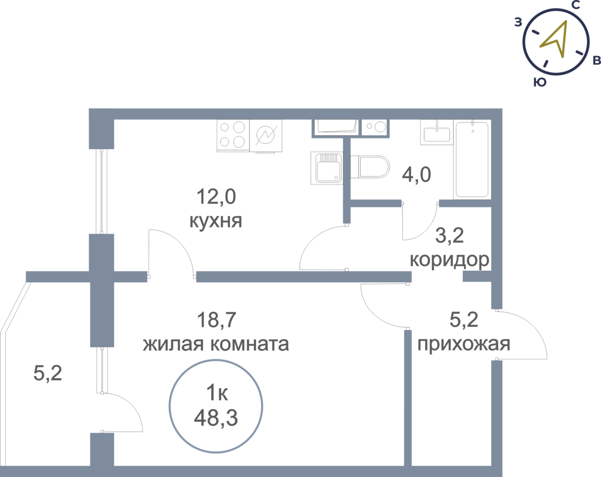 квартира г Нефтеюганск мкр 17-й 9 фото 1