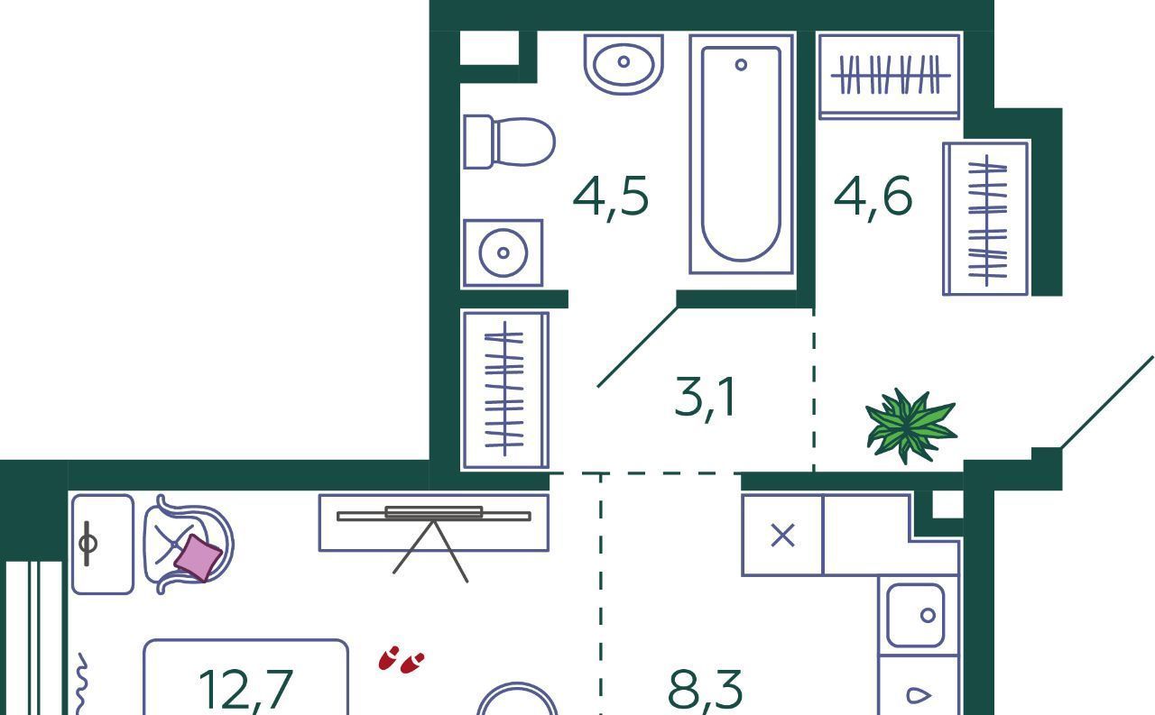 квартира г Москва метро Технопарк ЖК Шагал 2-я оч., к 3. 2 фото 1