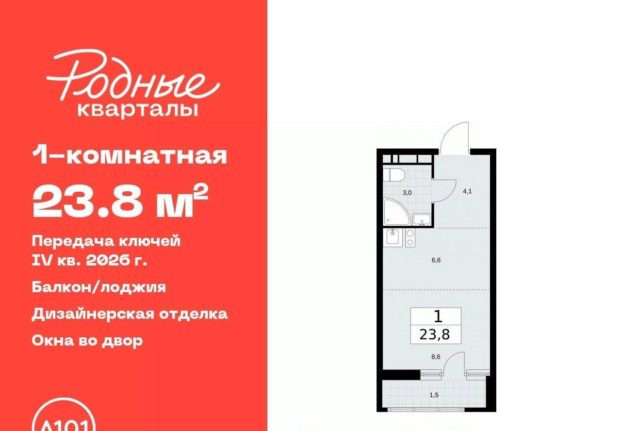 квартира г Щербинка ЖК «Родные кварталы» Марушкинское Толстопальцево фото 1