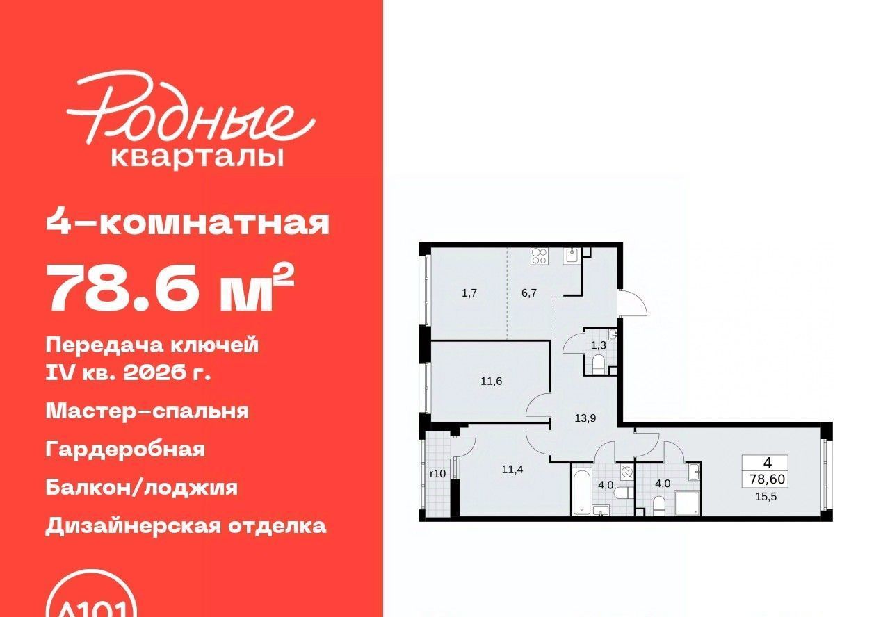 квартира г Щербинка ЖК «Родные кварталы» Марушкинское Толстопальцево фото 1