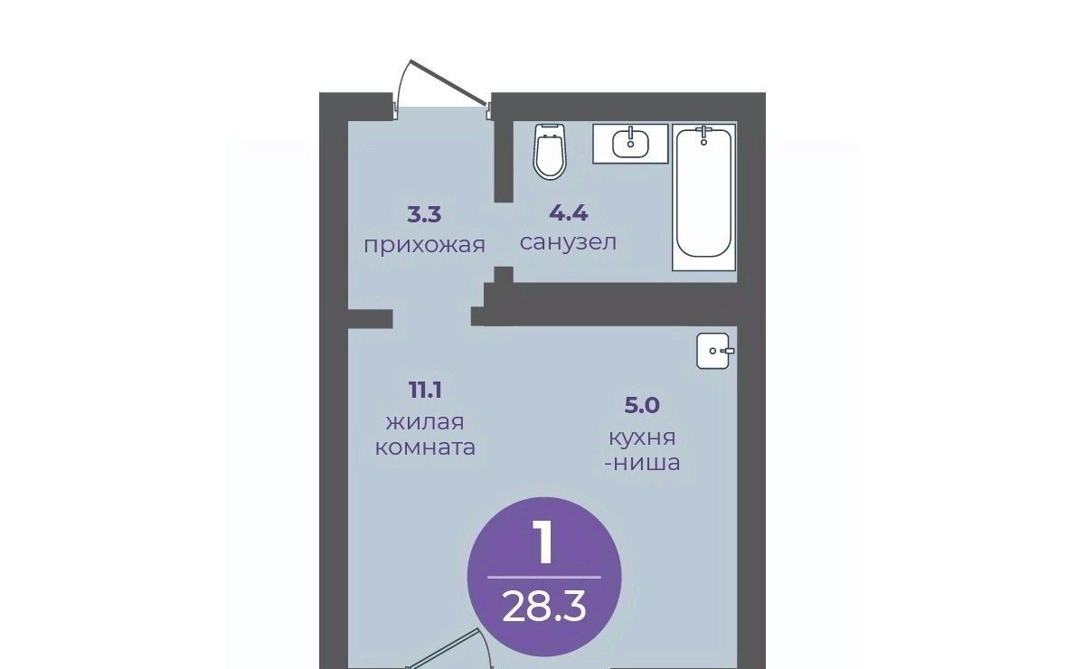 квартира г Красноярск р-н Кировский ул Кутузова 1 фото 2