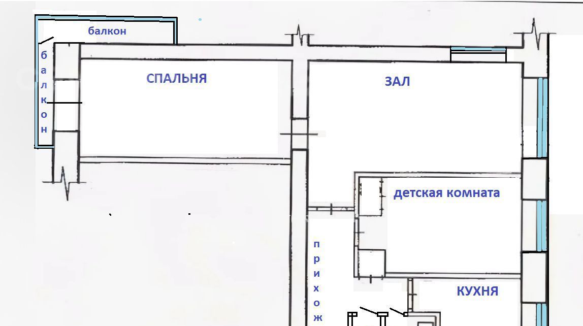 квартира г Воронеж р-н Советский пр-кт Патриотов 38 фото 2