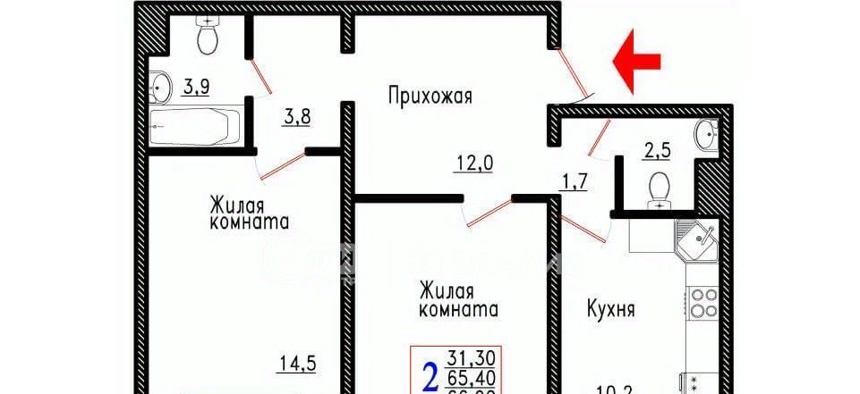 квартира г Воронеж р-н Советский ул Острогожская 166/4 фото 1