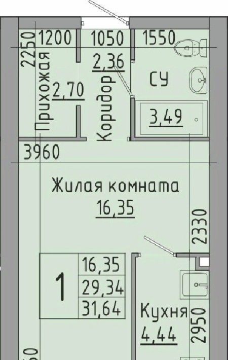 квартира г Волгоград р-н Советский ул. Добрушина, 32 фото 1