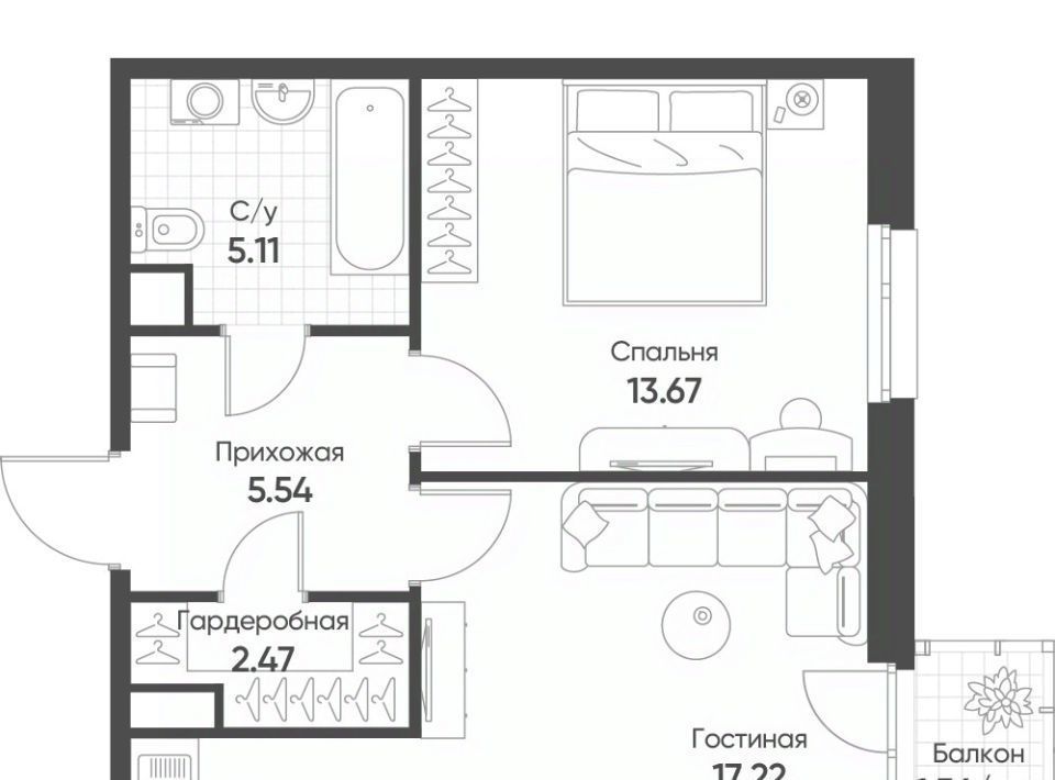 квартира г Казань Козья слобода ЖК Счастье в Казани фото 1