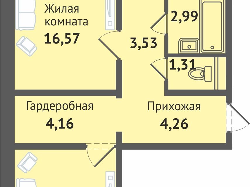 квартира г Чебоксары городской округ Чебоксары, 4-й микрорайон, поз 5 фото 1