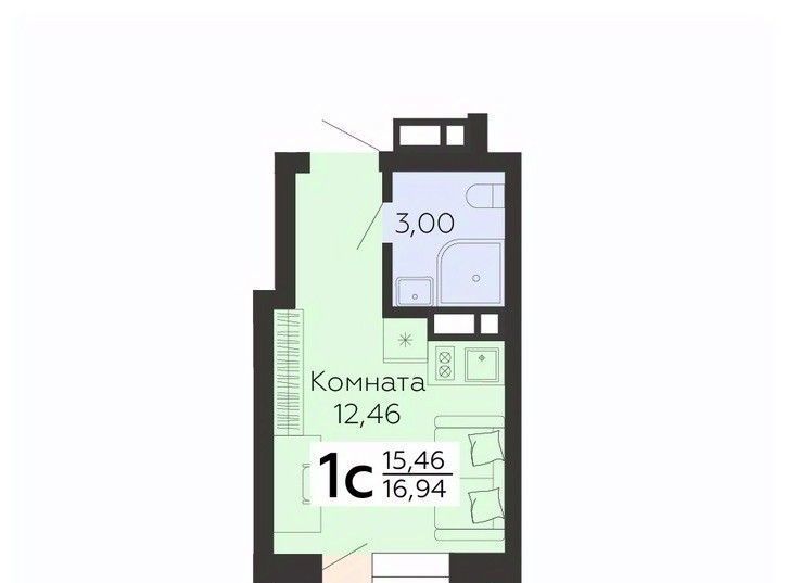 квартира г Воронеж р-н Коминтерновский ул 45 стрелковой дивизии 113 фото 1