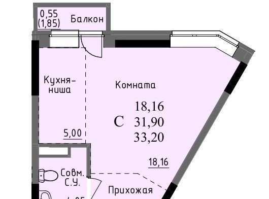 квартира г Ижевск р-н Первомайский проезд Ключевой 23а Поселок фото 1