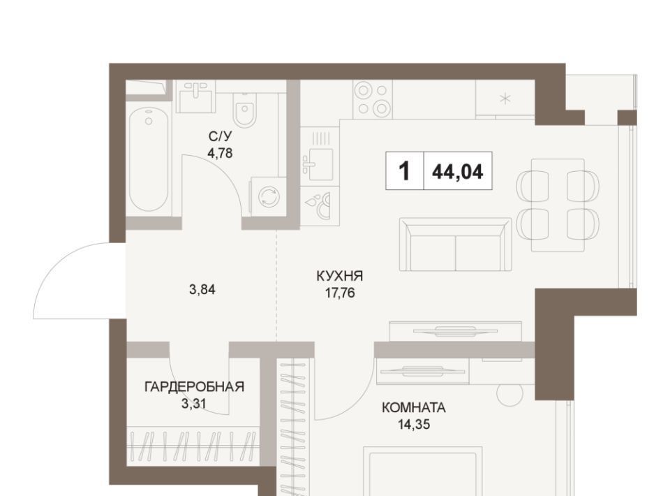 квартира г Москва метро Площадь Гагарина 5-й Донской проезд, вл 21к 6 фото 1