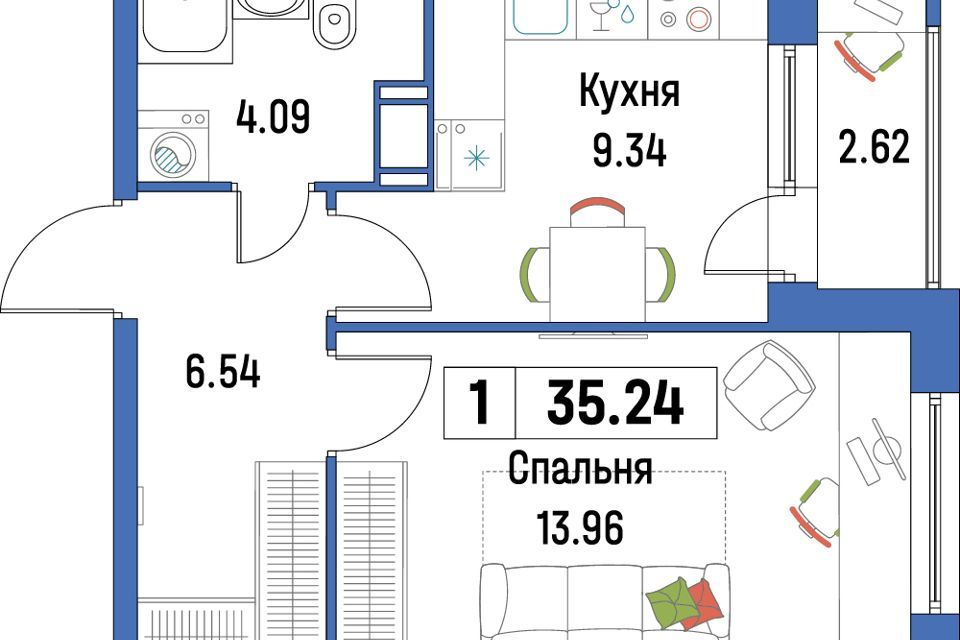 квартира р-н Всеволожский г Мурино ул Екатерининская 17 фото 1
