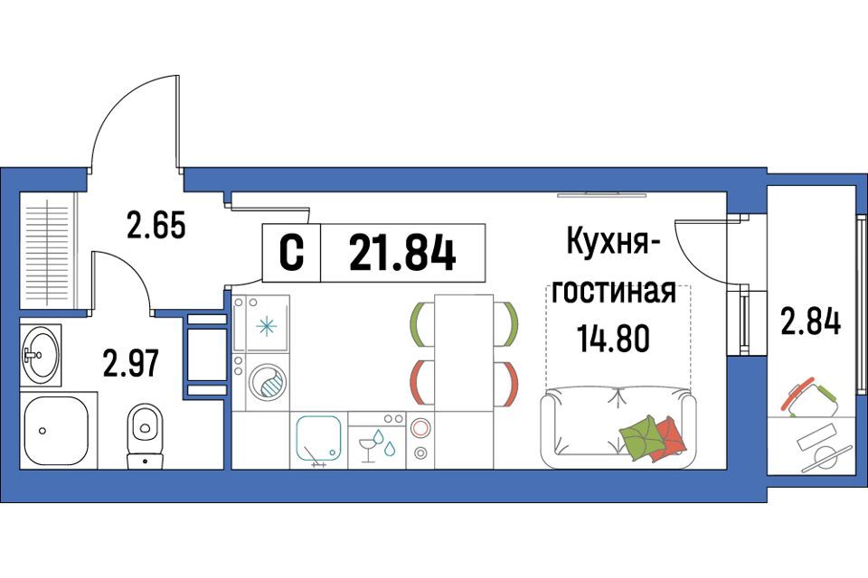 квартира р-н Всеволожский г Мурино ул Екатерининская 17 фото 1