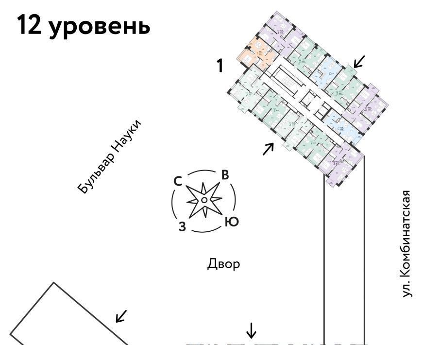 квартира г Тюмень р-н Калининский ул Комбинатская 16к/1 фото 2