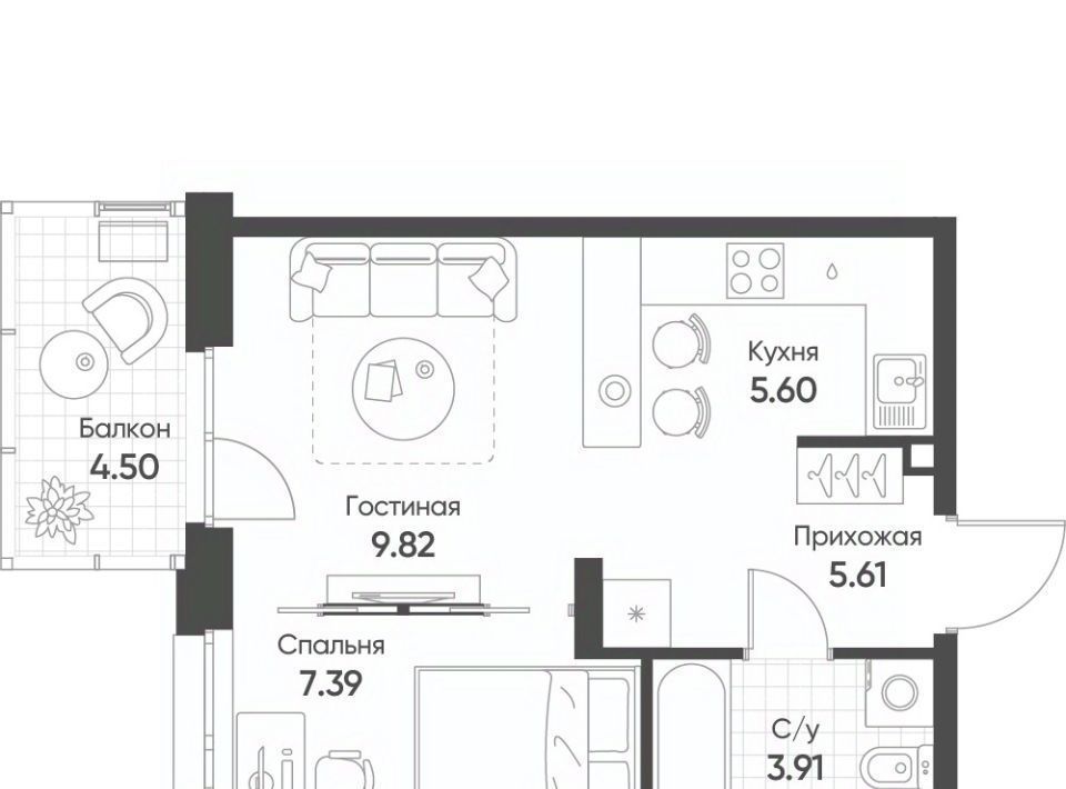 квартира г Казань Козья слобода ул Гаврилова 5бк/1 фото 1