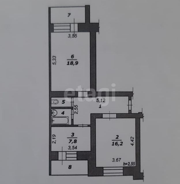 квартира р-н Белгородский пгт Разумное ул Бельгина 2 фото 8