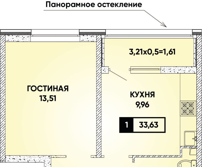 квартира г Краснодар р-н Прикубанский ул им. Петра Феленкова фото 1