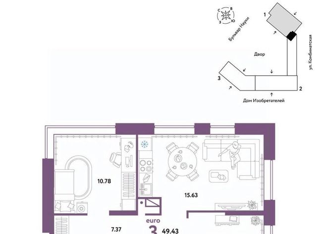 р-н Калининский ул Комбинатская 16к/1 фото