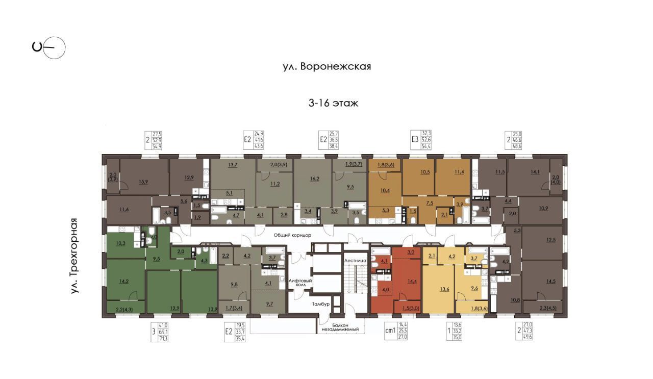 квартира г Хабаровск р-н Краснофлотский ул Воронежская 161 фото 2