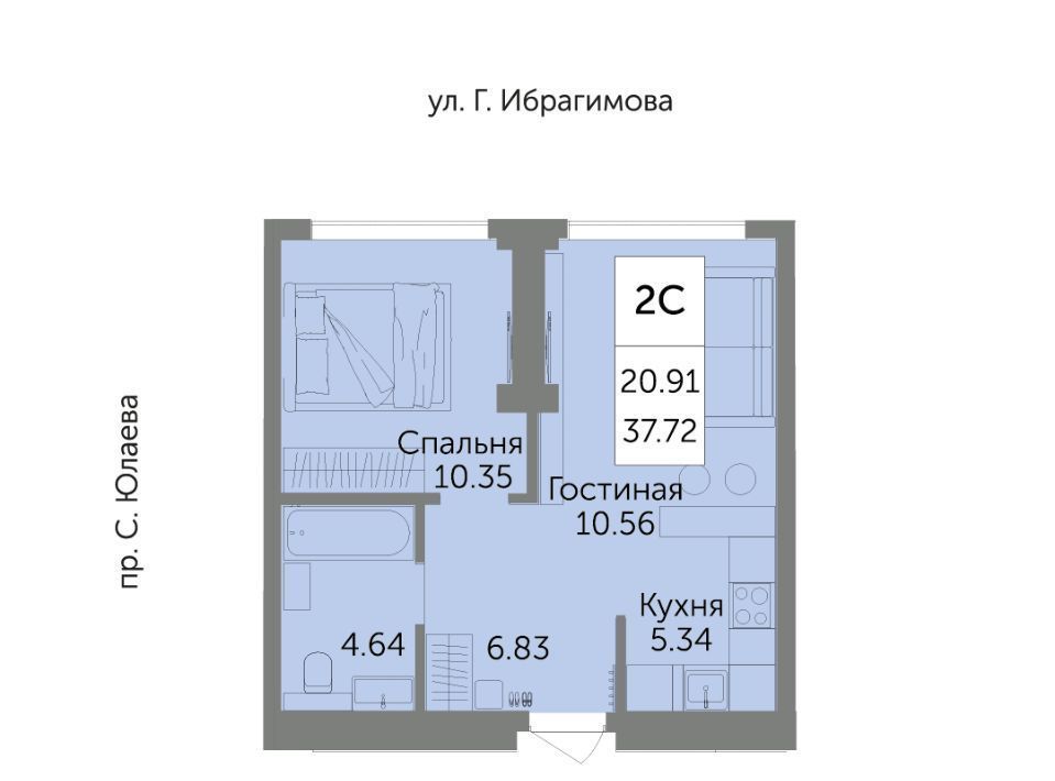 квартира г Уфа р-н Советский ул. Художника Позднова фото 1