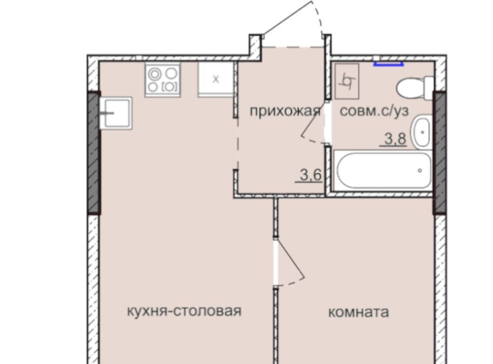 квартира г Ижевск р-н Индустриальный Культбаза ЖК «Ежевика» 9 жилрайон, 8-й мкр фото 1