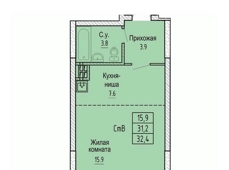 квартира г Новосибирск ЖК «Новые Матрёшки» Площадь Маркса фото 1