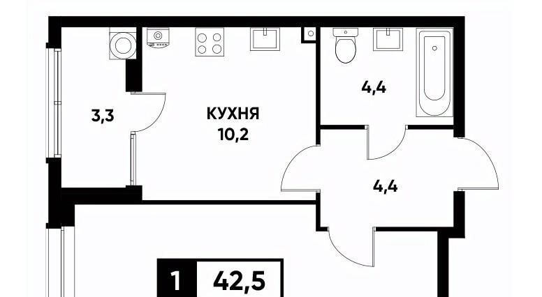 квартира г Ставрополь р-н Промышленный пр-кт Российский 12к/3 фото 1