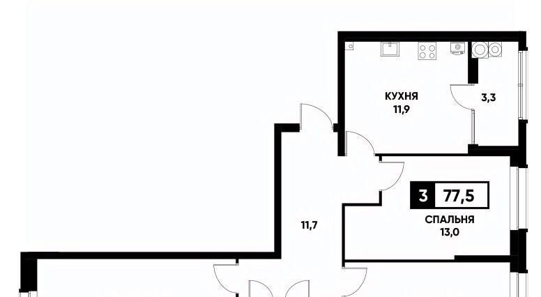 квартира г Ставрополь р-н Промышленный пр-кт Российский 12к/3 фото 1