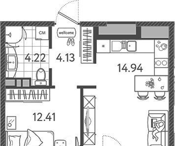 квартира г Краснодар р-н Прикубанский ул им. Кудухова Б.С. 3 фото 1