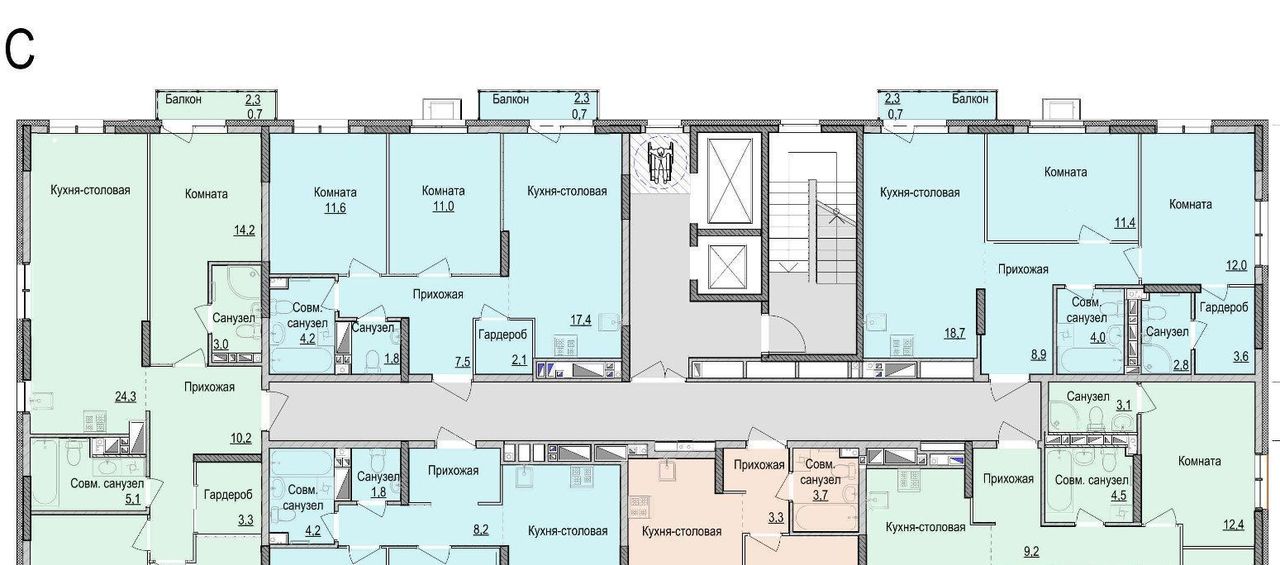 квартира г Ижевск р-н Индустриальный ул им Репина 35ак/3 фото 2