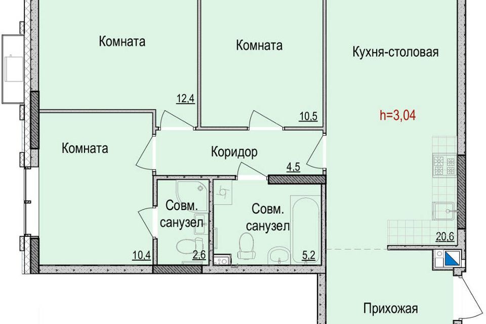 квартира г Ижевск ул Красная 118к/2 городской округ Ижевск фото 1