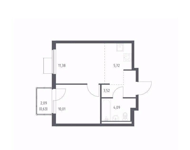 квартира г Видное ЖК Горки Парк 8/2 Зябликово фото 1
