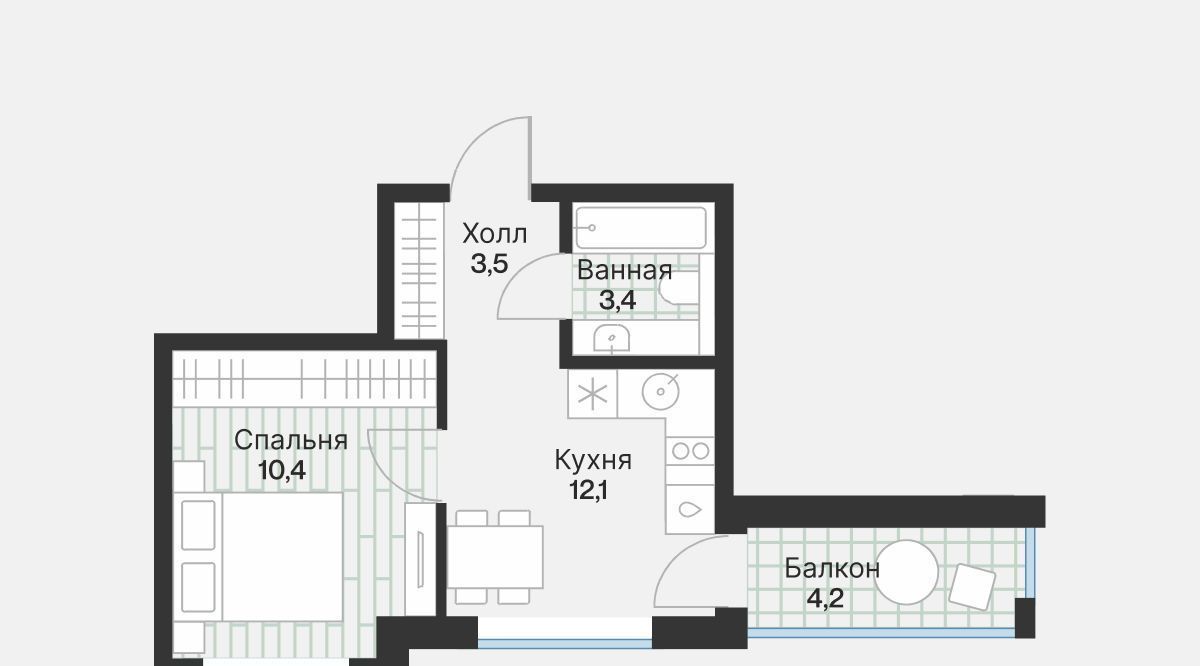 квартира г Тюмень р-н Калининский ул Ямская 1/25 159с фото 5