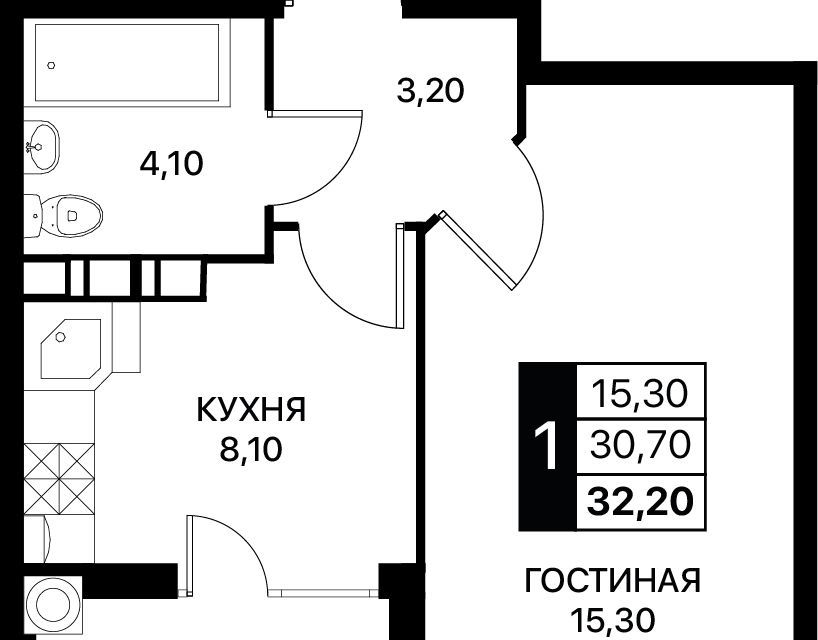 квартира г Ростов-на-Дону городской округ Ростов-на-Дону, жилой комплекс Полёт, 6к 1 фото 1