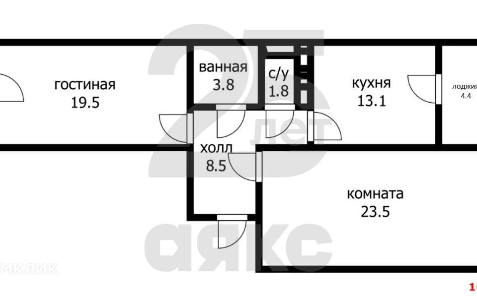 квартира г Краснодар ул им. Мачуги В.Н. 166а муниципальное образование Краснодар фото 3