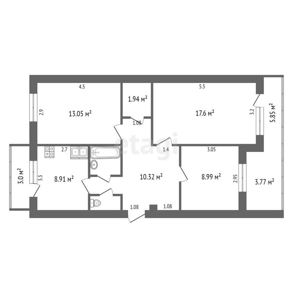 квартира г Красноперекопск ул Таврическая 11 Симферополь фото 20