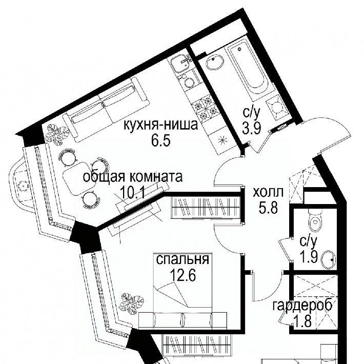 квартира г Москва метро Преображенская площадь ЖК Интеллигент фото 1