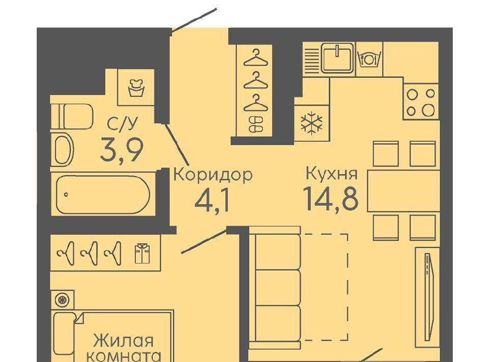 квартира г Екатеринбург Ботаническая б-р Новосинарский 6 фото 1