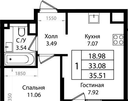 квартира г Краснодар р-н Карасунский микрорайон Хлопчато-бумажный Комбинат Жилой район «Патрики» квартал фото 1