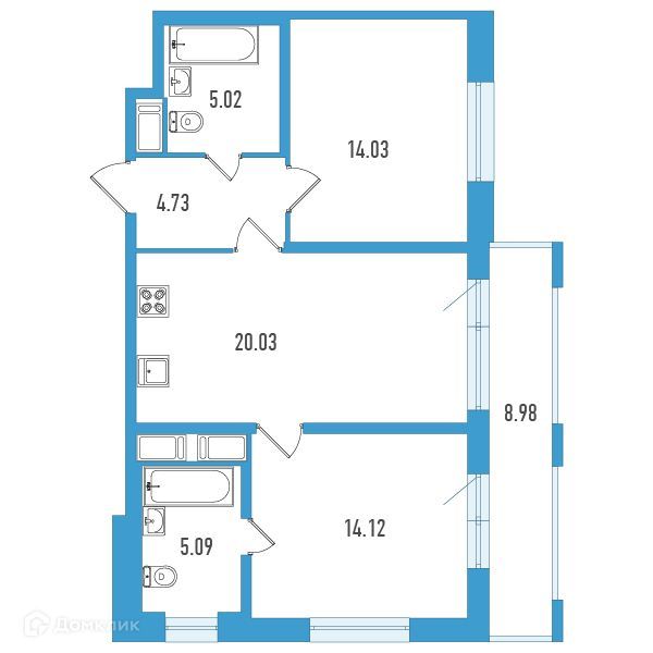 квартира г Санкт-Петербург ул Тельмана 37 Невский район фото 1