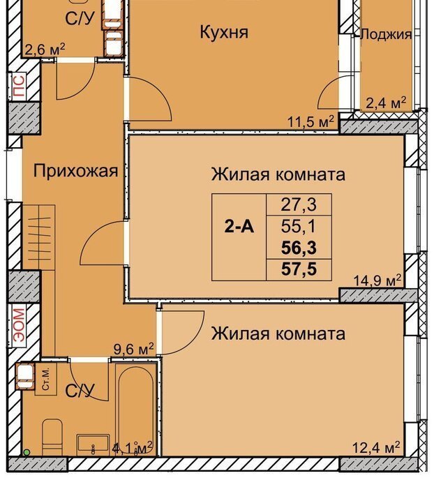 квартира г Нижний Новгород Горьковская ул 1-я Оранжерейная 24а фото 1