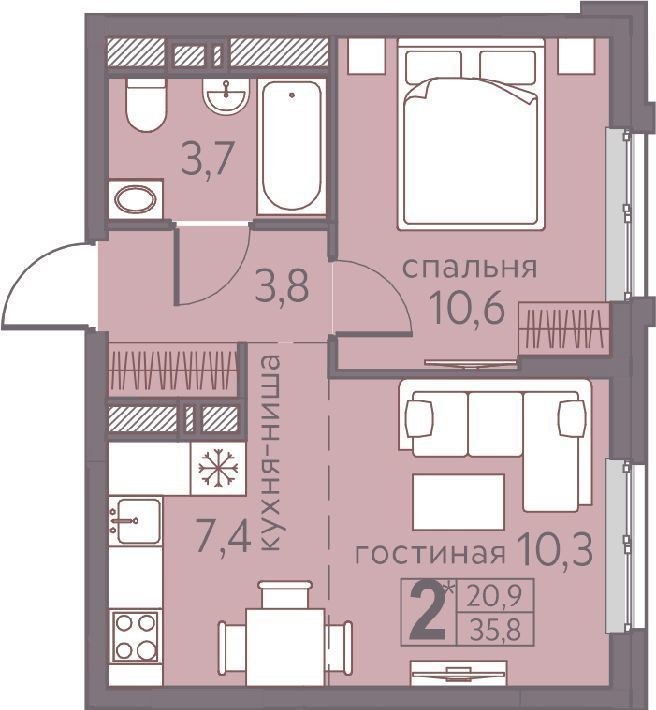 квартира г Пермь р-н Мотовилихинский ул Серебристая 5 фото 1