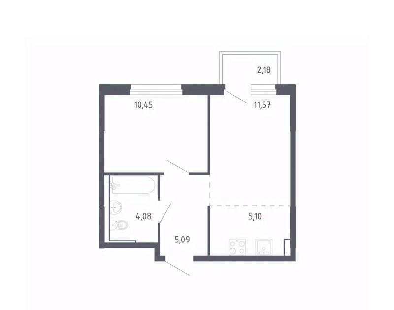 квартира г Тюмень р-н Ленинский ЖК «Чаркова 72» 1/3 фото 1