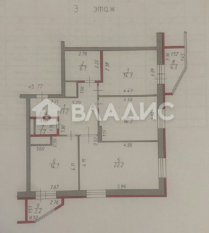 квартира городской округ Зарайск п Масловский г. 3-й мкр, 13 фото 5