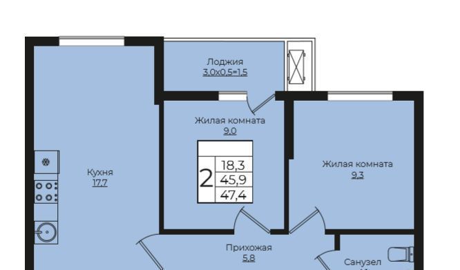 квартира г Краснодар р-н Прикубанский ул Античная фото 1