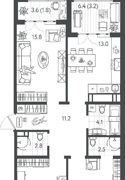 квартира г Краснодар р-н Центральный ул Колхозная 5к/4 фото 1